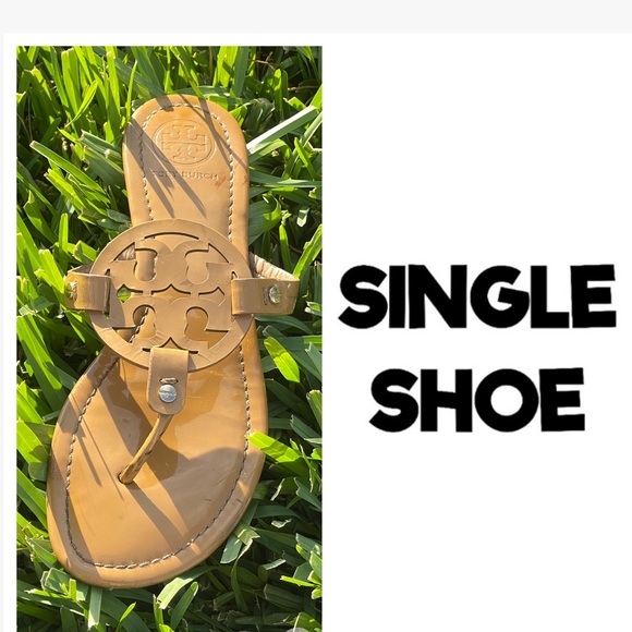 Tory Burch🎀Miller Nude patent LEFT Sandal size 9 women (single Sandal) ONE Shoe